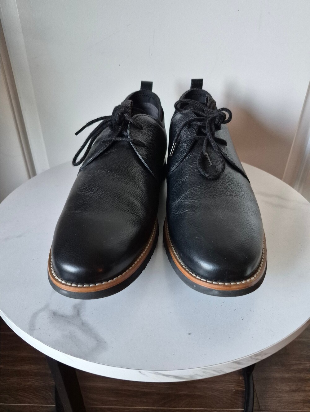 Hush Puppies Black Lace-Up Oxford Style Dress Casual Shoes Mens Size 11 - Picture 2 of 12